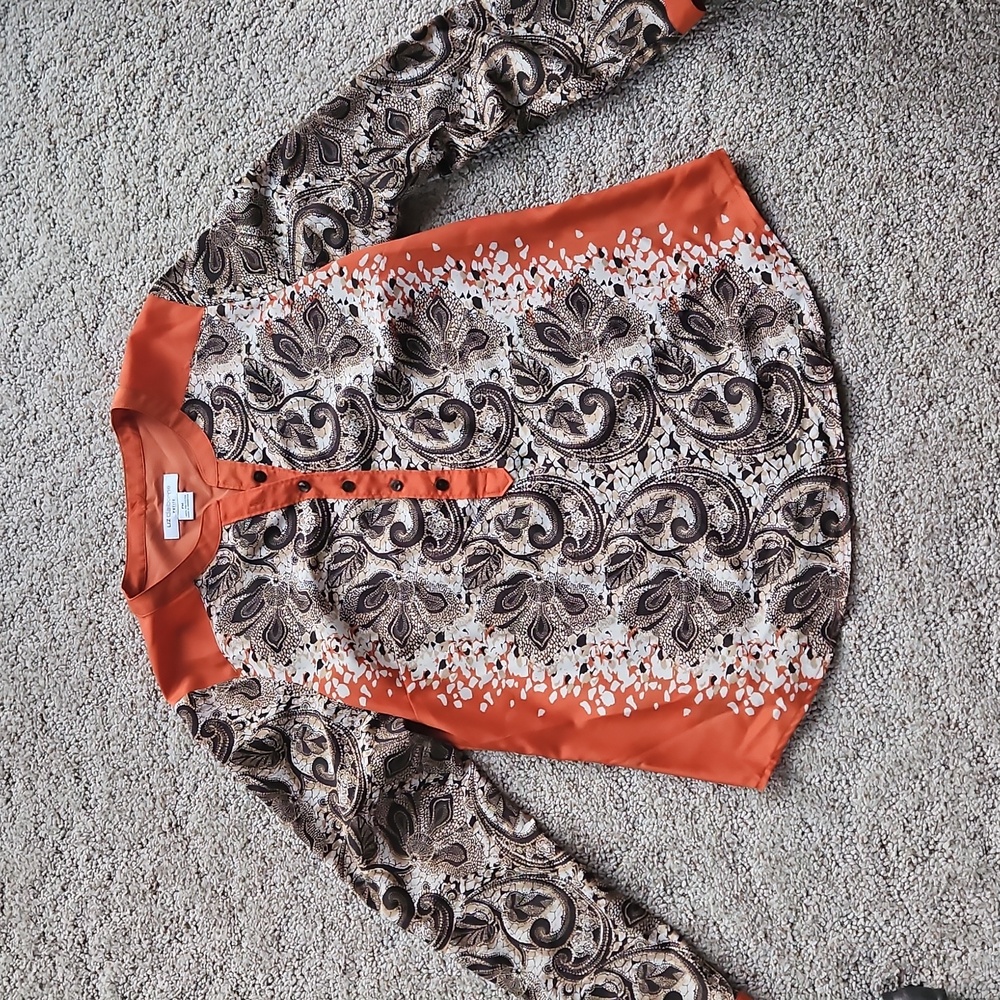 Liz Claiborne Petite Orange Blouse